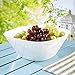 Quad 9-inch Classic White Plastic Bowls | set of 6