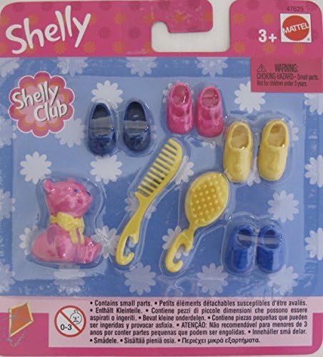Barbie SHELLY (KELLY) ACCESSORY PACK w 4 PAIRS of SHOES &amp; More! (2002 Multi-Lingual Package)