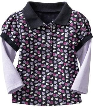 Amazon Old Navy オールドネイビー ２ｉｎ１ ドット シャツ 長袖 ピンク ネイビー 月齢 4歳 5歳 並行輸入品 Tシャツ カットソー 通販
