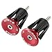 WAKE Bar End Plugs Handlebar End Caps Bike Handlebar Plugs for Most Bicycle, Mountain Bike, Road Bike, MTB, BMX (2 Counts, Rubber Sponge Aluminum, Red)