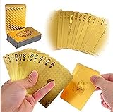 Aketek LLF Luxury 24K Gold Foil Poker Playing Cards Deck Carta de Baralho with Box Good