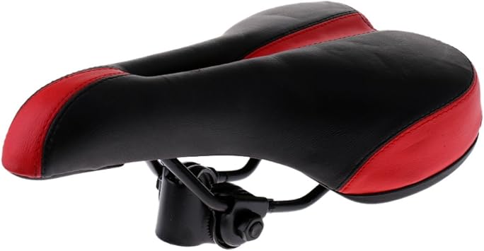 Amazon 自転車サドル バイク 柔らかい サドルシート マウンテンバイク ロードバイク クッション Puレザーカバー 快適 人間工学 ２色選べ 赤 Kozeey フォームローラー