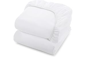 Linteum Textile Supply Hospital Jersey Knit Fitted Sheets (2-Pack) – Twin 36x84x16, 55% Cotton/45% Polyester, 19oz Durable Option, Nursing Home & Home Care Bedding