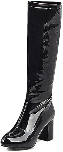 black gogo boots platform