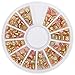 Maniology (formerly bmc) Pretty Gold Metal Framed Multicolored Pearl Nail Polish Art Fashion Accessory Stud Set
