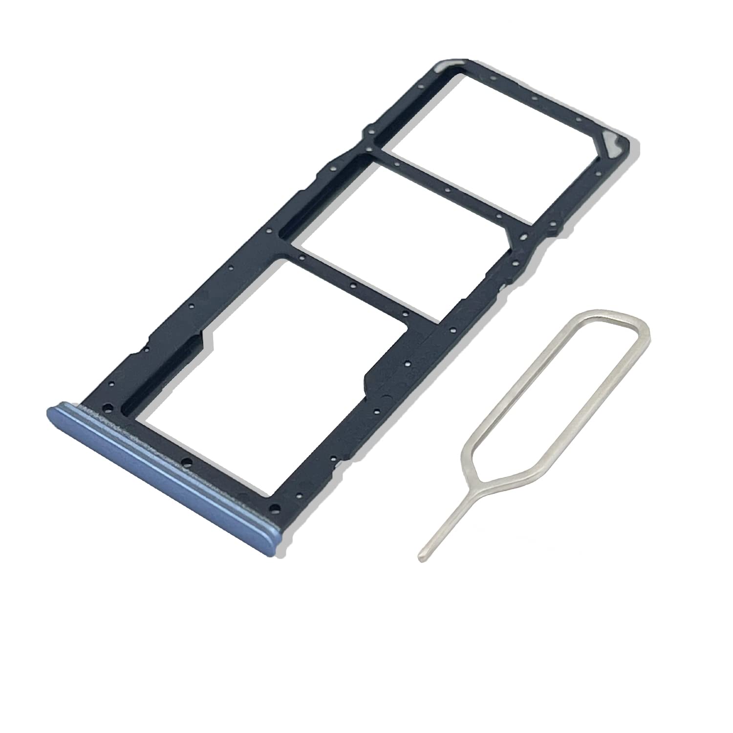 Eonpam Original DUAL SIM Card Slot Tray Holder Replacement for (Realme 7 5G) Incl SIM Pin (Blue)