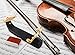SOL Universal Violin Shoulder Rest with 2 Rosin Stones - Adjustable Collapsible Fiddle Pad with Gel Feet for 3/4 and 4/4 Violins
