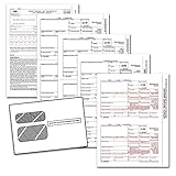 1099 MISC Tax Forms 2019, 4 Part Vendor Kit, Laser Forms for QuickBooks and Accounting Software, 25 Self Seal Envelopes