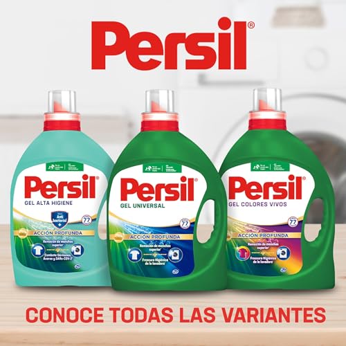 Persil - Detergente Gel Universal 4.65L Jabón Líquido para Ropa Acción Profunda (66 cargas), Remueve Manchas, Limpieza con Frescura Duradera, Tecnología Alemana