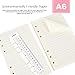 2 Pack A6 Refill Paper, 80 Sheets/Pack
