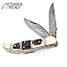 Timber Wolf Filework Hunter Pocket Knife Damascus