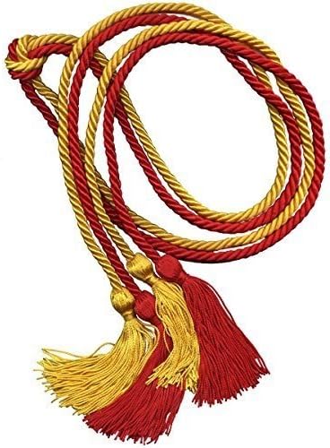 Chi Omega Graduation Cords - Red and Gold