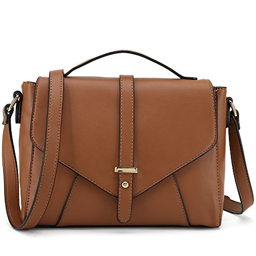 Ladies Designer Purses Cross Body Handbags Trendy Bags for Women Shoulder Bags (Brown)