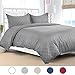 Bedsure Duvet Cover Set with Zipper Closure-Grey Diamond Pattern, Full/Queen (86