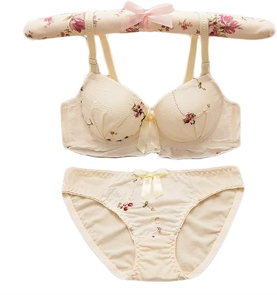 Amazon Wanghongレディース 少女 ガール 学生 ブラ 可愛い ブラジャー パンツ 下着 セット セット 通販