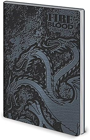 Game Of Thrones Notebook Targaryen Fire &amp; Blood Official Black Flexi Cover A5