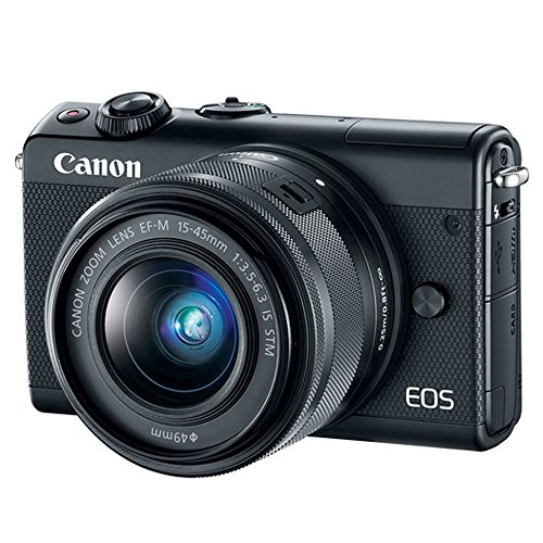 Canon-EOS-M100-Mirrorless-Digital-Camera-Black-EF-M-15-45mm-f35-63-IS-STM-Lens-Graphite-32GB-Memory-Card-49mm-UV-Filter-Quality-Tripod-Memory-Card-Holder-24-Slots-Cleaning-Cloth