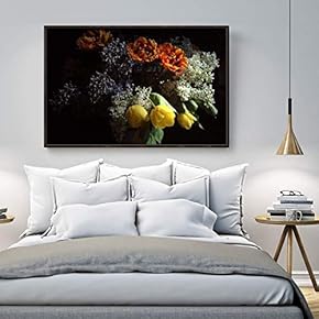 Floating Framed Canvas Wall Art for Living Room, Bedroom Still Life Canvas Prints for Home Decoration Ready to Hang - 16x24 inches