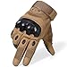 WTACTFUL Touch Screen Military Rubber Hard Knuckle Tactical Gloves Full Finger Airsoft Paintball Outdoor Army Gear Sports Cycling Motorcycle Riding Shooting Hunting Size Medium Brown