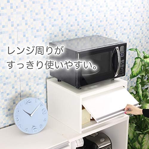 人工大理石天板 木製 レンジラック 45幅 日本製 レンジ台 キッチン収納 キッチン 収納 レンジ下 トースターラック 白 ホワイト キッチンラック レンジ トースター 調味料 収納ラック カウンターラック カウンター 大型レンジ対応 Anfa Sa