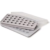 LĒVO Gummy and Candy Molds - 3mL Silicone Gummy Trays with Dry-Erase Lid - Set of 2 - Non-Stick Silicone Candy and Chocolate Molds - For Your LĒVO Herbal Oil Infusion - Makes 64 Round Gummies