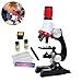 Aolvo Beginner Microscope Kit with Prepared Slides, Entry Level STEM Microscope with Accessory Kit, LED 100X, 400x, and 1200x Magnification Kids Science Toys, Educational Toy Birthday Present