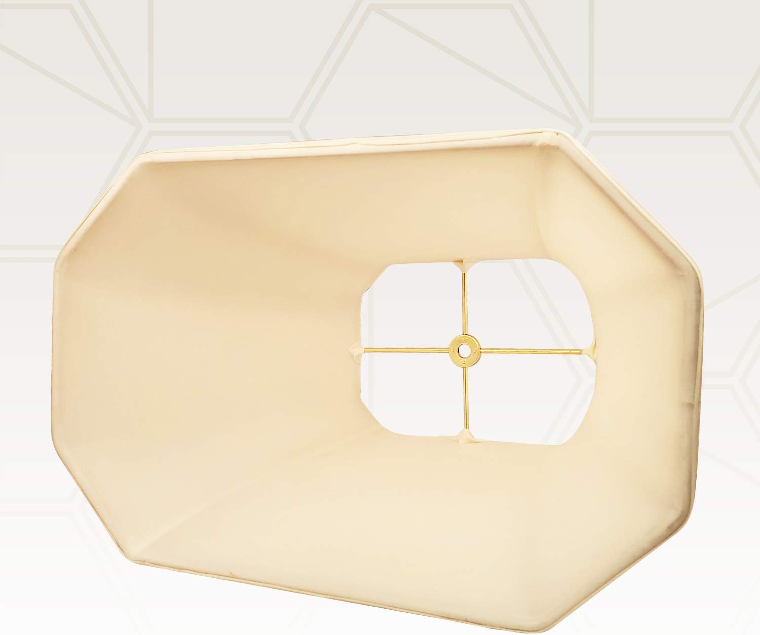 Royal Designs Rectangle Cut Corner Lamp Shade, Linen White, (5 x 6.5) x (8 x 12) x 10 - Image 5