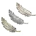 3Pcs Elegant Leaf Feather Hair Clip Hairpin Barrette Bobby Pins Fashion Jewelry Punk Hair Accessory Doubtless Bay