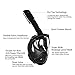 Snorkel Mask,JUNDUN Upgrade 180° Full Face Diving Mask Anti-Fog and Anti-Leak Free Breathing Scuba Diving Equipment with Adjustable Head Straps (Black, L/XL)