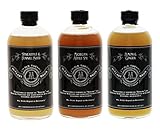 McClary Bros- Pineapple & Fennel Seed, Michigan Apple Pie, Lemon & Ginger Drinking Vinegars- 3 Bottle Craft Mixer Collection