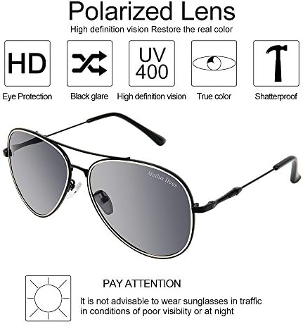 Aviator Sunglasses for Women with Metal Frame and Polarized lenses