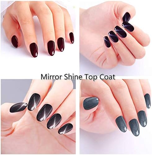 LagunaMoon Gel Nail Polish Base Coat and No Wipe Top Coat Gel Polish Set Soak Off UV LED Nail Varnish Lacquer Manicure Set 2 × 8ml - Image 5