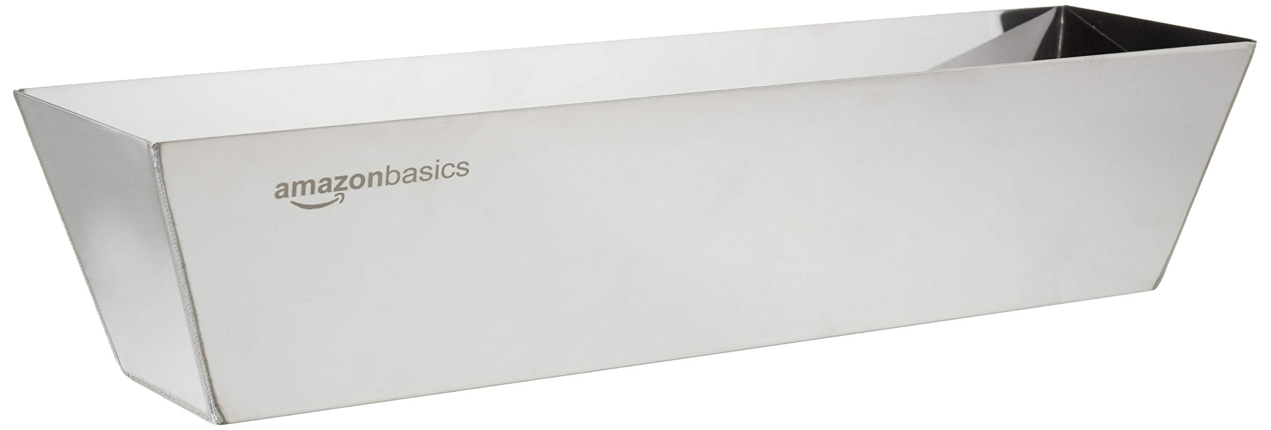 Amazon Basics Stainless Steel Rectangular Mud Pan 35.56 cm Long, Silver