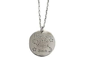 I Love You to the Moon and Back Pendant Necklace Romantic Couple Jewelry