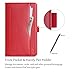 Procase Galaxy Tab E 8.0 Case -PU Leather Stand Folio Case Cover for Galaxy Tab E 8.0 2016 SM-T375/ SM-T377/SM-T378 Tablet, Multiple Viewing Angles with Document Card Pocket -Red
