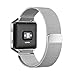 Fitbit Blaze Band with Frame, Andyou stainless steel Replacement Adjustable Band with Metal Frame for Fitbit Blaze Women Men,Silver