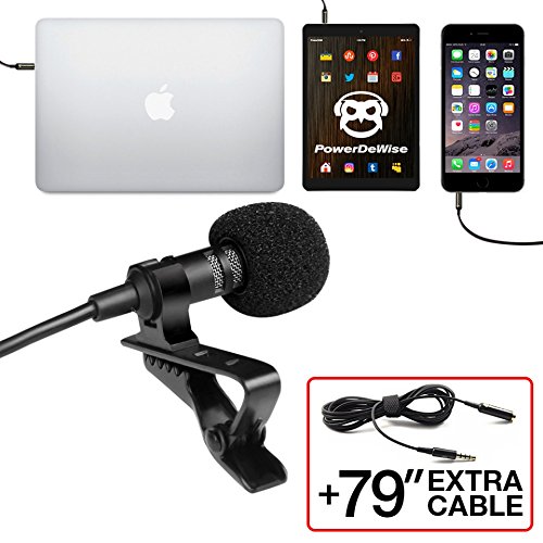 Professional Grade Lavalier Lapel Microphone Omnidirectional Mic with Easy Clip On System Perfect for Recording Youtube…