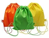 MZD8391 Beach Towel Drawstring Tote Bag Backpacks Sackpack Cinch Bag For Kids/Women/Men - Quick Dry & Lightweight - for Pool, Swim, Beach, Camping, Beach Blanket, Trip, Birthday Party Favor (3 Pack)
