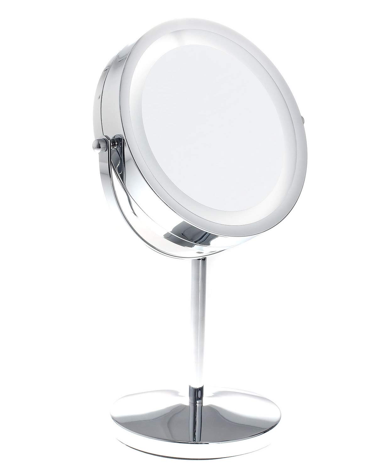 TUKA-i-AKUT Makeup Mirror LED Lighting 5x Magnification - 7 inch illuminated Bathroom Countertop Mirror Shaving Mirror Vanity Mirror - double faced mirror : nomal + 5 times Magnifying, TKD3145-5x