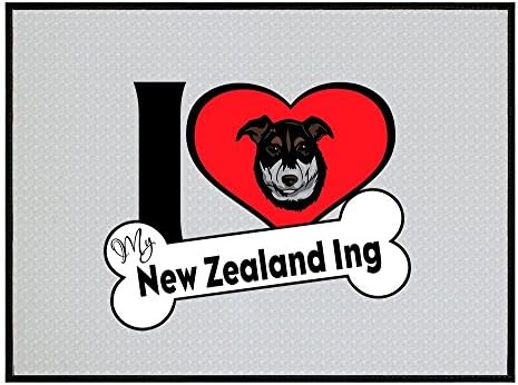 NEW ZEALAND ING DOG I love my bone Kitchen Door Welcome Floor Mat Megamagci