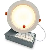 6Inch Recessed LED Light with Emergency Battery Backup, | Architectural Slim Canless Down Light 3CCT