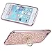 iPhone 8 Plus Case, iPhone 7 Plus Case, iYCK [Crystal Flower] Soft Flexible TPU Rubber Diamond Bling Glitter Case Cover for iPhone 7/8 Plus 5.5inch with Rotating Ring Stand Kickstand - Rose Gold