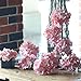 PARTY JOY Artificial Silk Hydrangea Flower Heads Fabric Floral DIY For Wedding Home Flower Wall Decor,Pack of 10 (Vintage Pink)