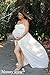 Mommy Jennie Maternity Dress for Photoshoot Sleeveless Open Front Photography Gown,B-White