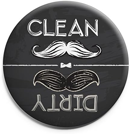 Aloha Girls Gifts Big 3.5” Dirty Clean Dishwasher Magnet Ends Common Kitchen Problem. Adheres to Any Surface. Grey.