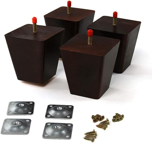 Amazon Com Meetwarm 4 Inch Wood Furniture Legs Square Tapered