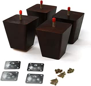 Amazon Com Meetwarm 4 Inch Wood Furniture Legs Square Tapered