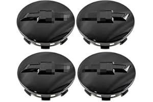 Warehouse Apps 4pcs. Chevy Suburban Tahoe Center Caps 23480948 Wheel Center Cap Gloss Black with Bowtie Logo for GM Truck SUV New