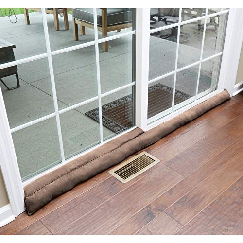 HOME DISTRICT Sliding Door Draft Stopper Glass Door Draft Blocker, Patio Under Door Draft