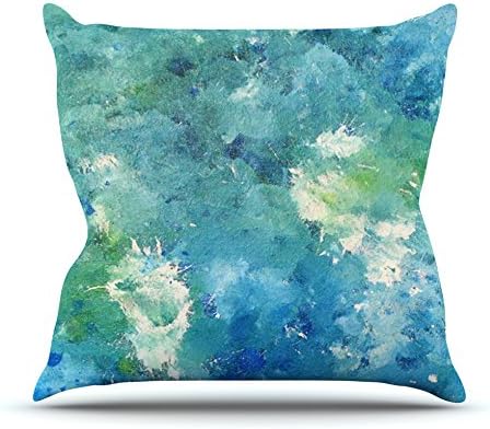 Kess InHouse CarolLynn Tice "Sporatically" verde azulado cojín